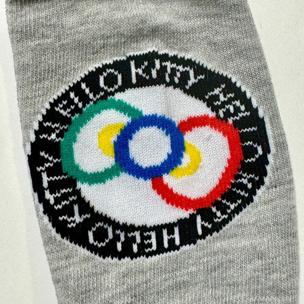 Hello Kitty RAINBOW BOW Olympics Medallion Socks NEW! Sanrio Limited Edition